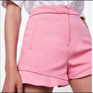 Perfect Condition Pink Zara Ruffle Shorts.